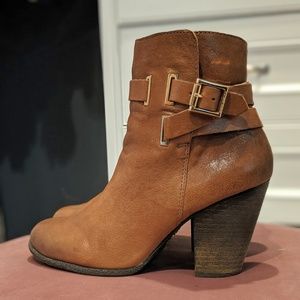 Vince Camuto Harriet Golden Brown Bootie